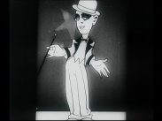 Reklamfilm för Barnängens skurpulver med en animerad Karl-Gerhard som framför en sång.