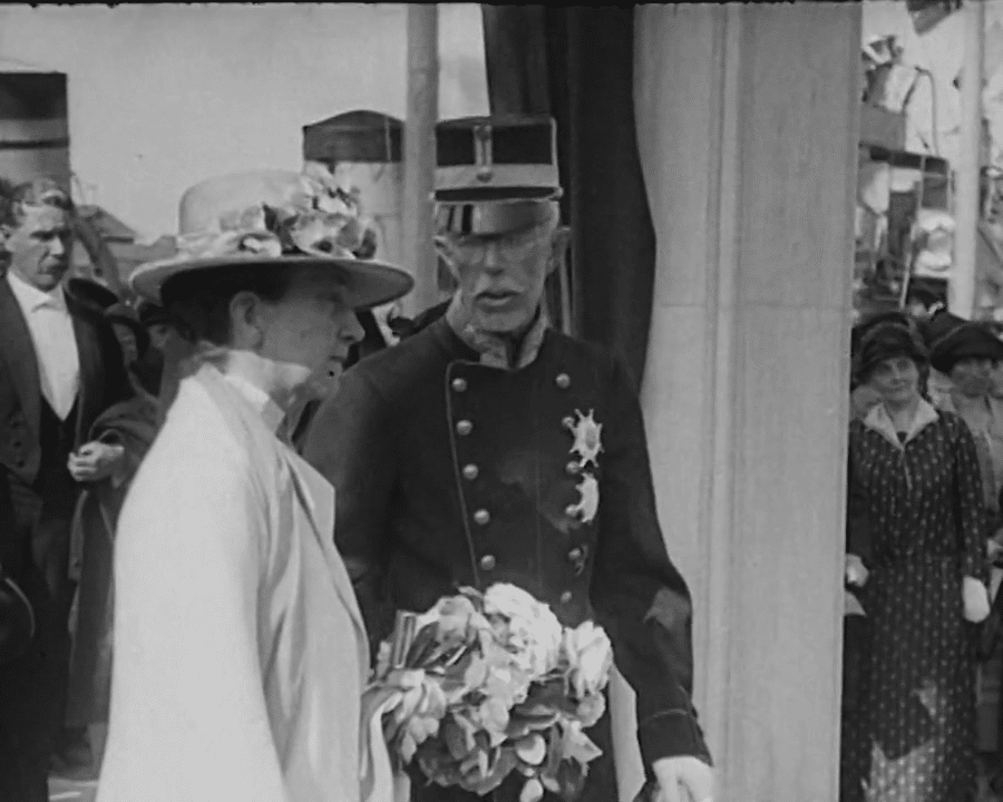 Gustaf V och drottning Victoria.