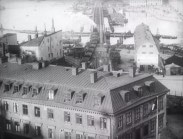 Stadsvy från Söders höjder mot Gamla stan i Stockholm 1917.