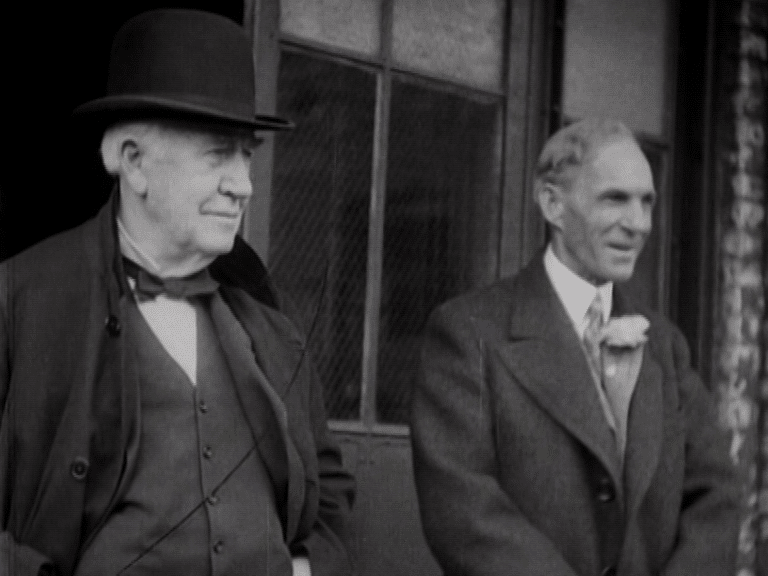Thomas A Edison och Henry Ford i samband med Edisons 80-årsdag.