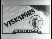 Texten VISKAFORS - WATER PROOF tillsammans med företagets logotype.